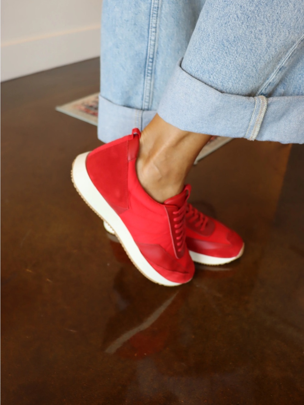 Matisse Women’s Philly Lace Up Sneakers Red